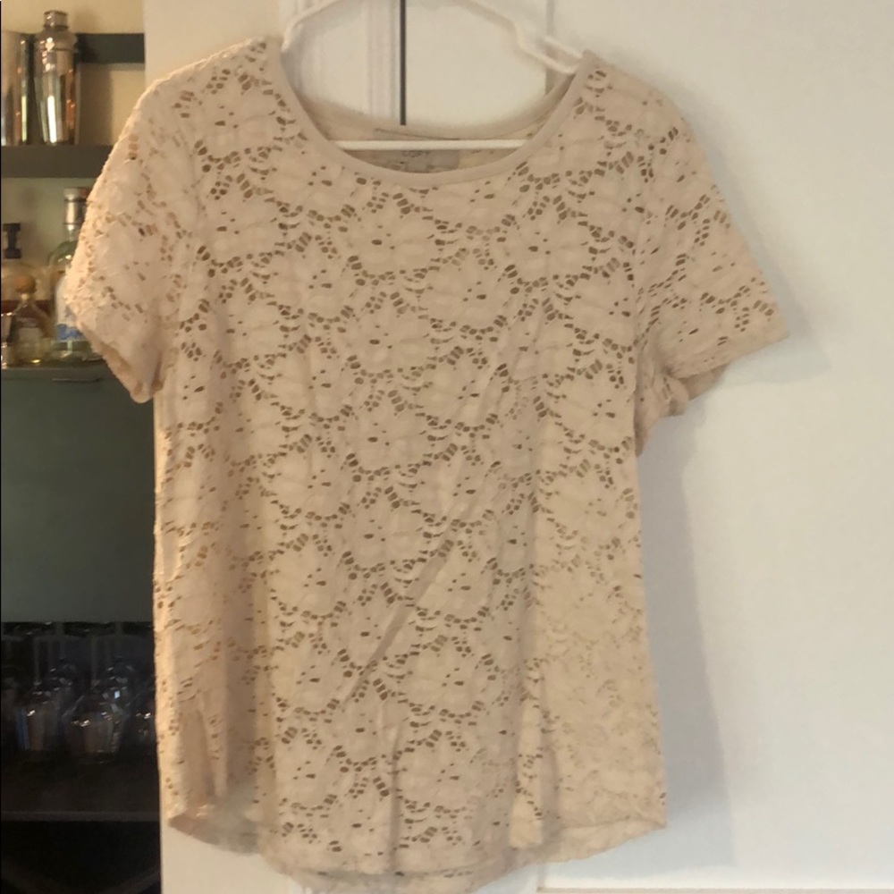 Loft cream blouse size large